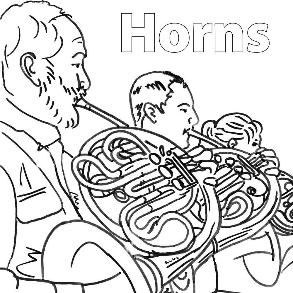 coloring horns